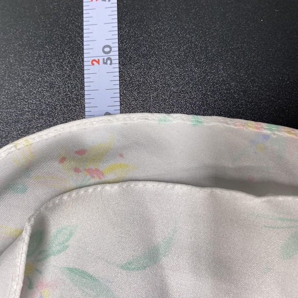 Martinique Nightgown Womens Large White Floral Lace Bias Satin Slip Dress Plung - Picture 6 of 8